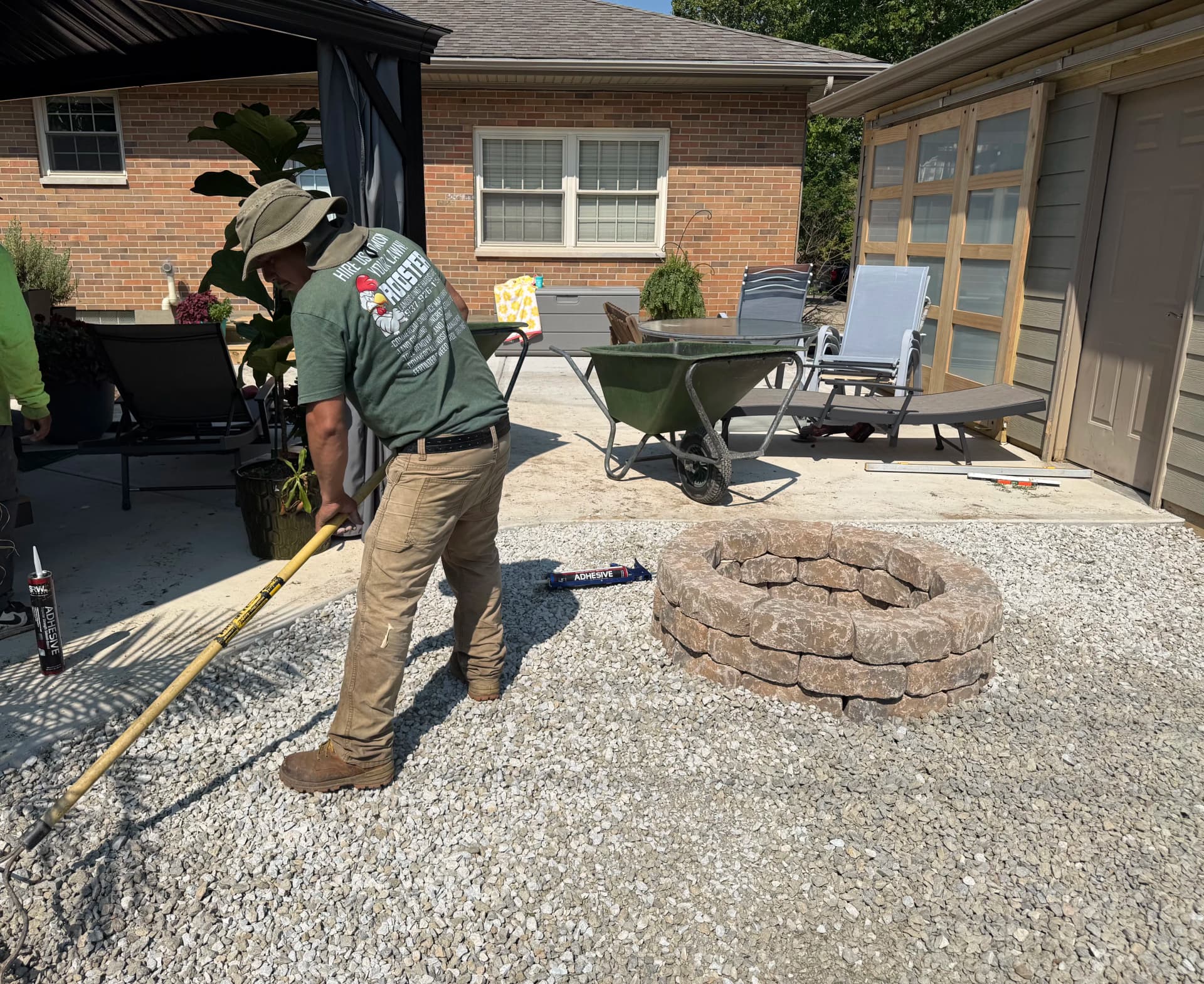 Block Fireplace Build in Centerville Ohio