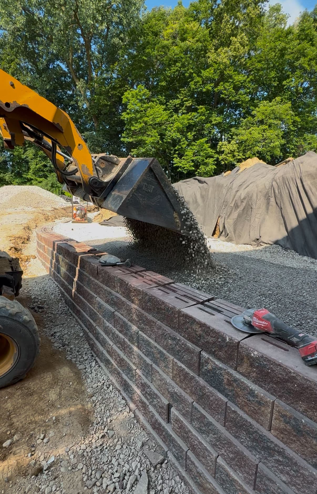 Gallery photos for Retaining Wall Build in Progress in Urbana Ohio: Image #1